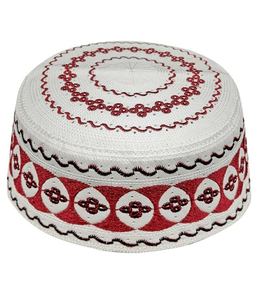 Gorro de oración musulmán tradicional bordado de algodón, suave, cómodo, transpirable, ideal para el uso diario en la Salah y la mezquita. - Product Image 1