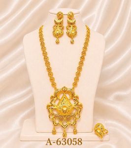 MOLL JEWELLERS Antique Style Long <b>Necklace</b> <b>Set</b> with Earrings Premium Gold & <b>Silver</b> Plated Zircon Jewelry for Women A-63056 - Product Image 3