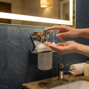 Porte-savon mural en acier inoxydable, finition chromée robuste, avec fentes de drainage, pour salle de bain et lavabo - Product Image 4