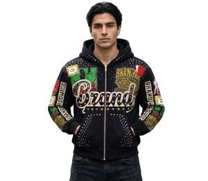 Sudadera con Capucha Unisex Extra Grande de Felpa Gruesa, Estilo Vintage, con Bordado y Parches, Ecológica, 100% Algodón Orgánico - Product Image 1