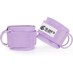 Guantes City Gym con accesorio de cable para poleas, levantamiento de pesas, correas de tobillo, cierre de anilla en D, nailon transpirable antideslizante - Product Image 1