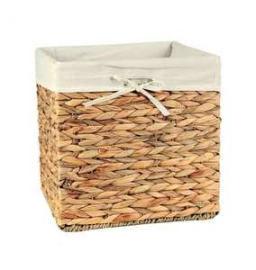 Panier de rangement pliable rectangulaire en jacinthe d'eau, écologique, fait main, pour la lessive, usage domestique, fabriqué au Vietnam - Grande Vente - Product Image 1