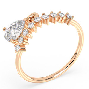 Bague de fiançailles en argent sterling 925 avec moissanite, prix de gros REYES, design original, cadeau de mariage pour femme - Product Image 1