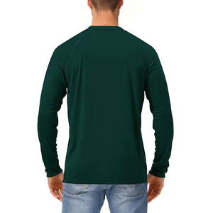 Nouveau T-shirt à manches longues pour homme, coupe ajustée, pour l'été, respirant, séchage rapide, style décontracté, logo personnalisé, taille unique, T-shirt à manches longues - Product Image 6