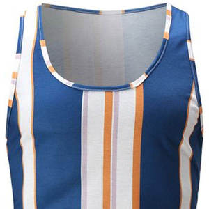 Débardeur sans manches en tricot respirant imprimé de haute qualité pour homme – Noir, blanc, rouge – Idéal pour l'été et la musculation - Product Image 3