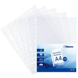 Globally Selling Exceptional Quality Top Opening <b>A4</b> Clear Embossed Punched Pockets 50 Microns at Discounted Market Price - Product Image 1