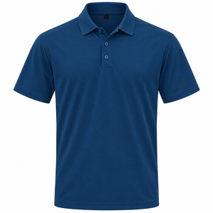 Polo pour homme bleu marine à manches courtes, tissu polyester respirant à séchage rapide, vêtements de sport décontractés, uniforme personnalisé - Product Image 2