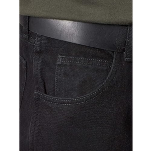 Jeans noirs sur mesure pour hommes, coupe slim droite, en denim, pour un style décontracté, streetwear, mode quotidienne, vêtements de marque privée - Product Image 4