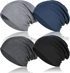 Confortable entraînement Baggy crâne casquette diverses couleurs unies doux Slouchy Baggy Beanie bonnet tricoté Slouchy Beanie chapeaux