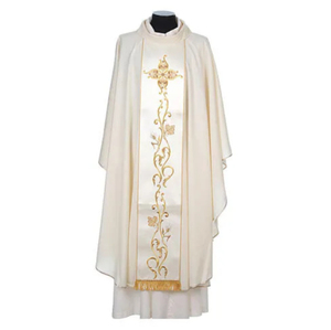 Nueva Llegada, Uniformes de Iglesia al por Mayor, Modernos, Color Granate con Túnica Blanca, Túnicas de Coro 2026, Diseño de Alta Calidad, Túnica Bordada - Product Image 2