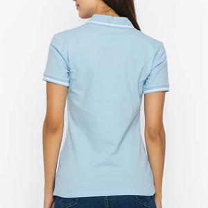 Chemises polo pour femmes en gros, légères, respirantes, durables, séchage rapide, coton et polyester, haute qualité, style décontracté - Product Image 2