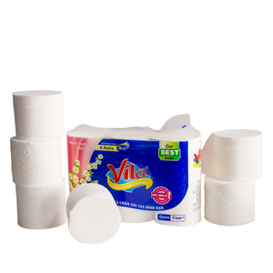 Papier toilette premium du Vietnam, haute absorption d'eau, 4 plis, 6 rouleaux/sac, blanc, 100x105mm, OEM ODM, matière douce, fabrication en usine - Product Image 3