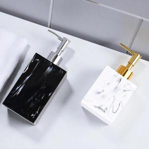 Pompe à lotion élégante en marbre noir et blanc, idéale pour les distributeurs de salle de bain des chambres d'hôtel et les supports de savon pour lavabo de restaurant - Product Image 3