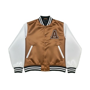 Chaqueta de Béisbol de Satén con Nombre y Número del Equipo Personalizados 2025, Chaquetas de Satén Bordadas con Collage para Hombre - Product Image 5