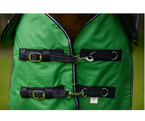 Couverture de cheval Prima Turnout 1200D Ripstop imperméable pour extérieur toutes saisons, doublure en coton, 2 sangles de fixation - Product Image 4