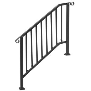Ringhiere in Ferro Stile Transizionale per Gradini Esterni, Kit per Scale a 3-4 Gradini, Facile Installazione - Product Image 6