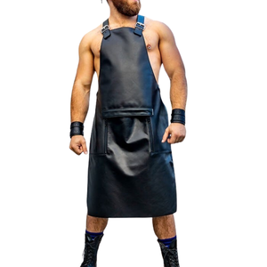 Delantal Delantero de Cuero Genuino para Hombre, Estilo Marinero, con Correas Ajustables, Resistente, Ropa de Trabajo, Negro, Hecho a Mano, Ajuste Premium, Artículos Eróticos Profesionales - Product Image 6