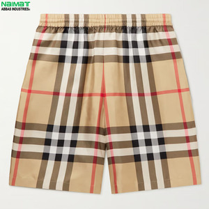 Shorts Bermuda à Carreaux pour Homme Naimat, Taille Mi-Haute, Cordon de Serrage, Respirant, Style Décontracté, Tissu en Coton Tissé 220g, Haute Qualité - Product Image 2