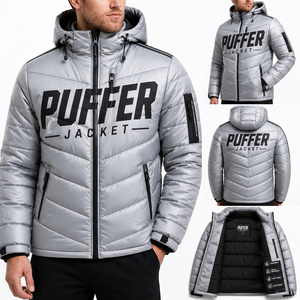 Men <b>Winter</b> Custom Logo <b>Thick</b> Oversized Fit Windproof 1005 Nylon Quilted Padded Down Filled Puffer Jackets <b>Coat</b> - Product Image 1