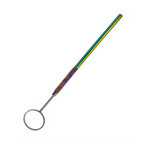 Espejo Bucal Dental Rainbow con Mango, Instrumento Manual para Dentistas, Acero Inoxidable, Reutilizable, Autoclavable, Agarre Ergonómico, Certificado CE - Product Image 3