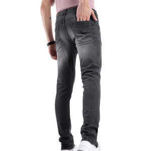Pantalones Vaqueros de Cintura Alta para Hombre, Estilo Moderno, Streetwear, Algodón Lavado, Elásticos - Product Image 3
