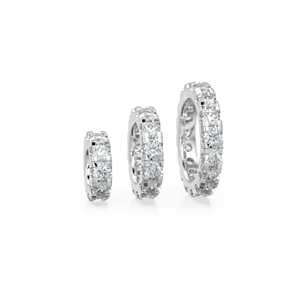 Colgante Redondo de Oro de 14k con Diamantes, Colgante de Rueda de Diamantes, Soporte para Colgante Redondo, Conector de Banda de Diamantes Redondos Eternity, Abril - Product Image 6