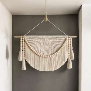 Best Selling Macrame <b>Tapestry</b> Wall Hanging Handmade Wall Art Boho Dorm Decor Macrame Wall Hangings - Product Image 4