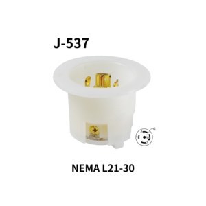 ฮับเบลล์ใช้ได้ J-537อุตสาหกรรมปลั๊กแบบบิดล็อค NEMA แบบหน้าแปลน L21-30ช่องรับเข้า SDK & NFC รองรับ40A อุปกรณ์ที่มีกระแสสูง - Product Image 1