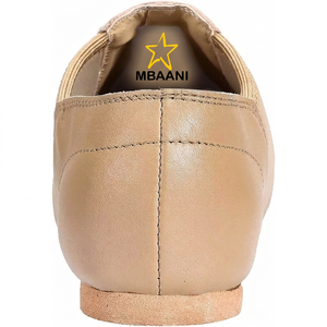 MBAANI – chaussures de danse Jazz pour femmes, tige en cuir véritable, talon plat, chaussures de ballet souples, chaussures de danse Jazz pour femmes - Product Image 4