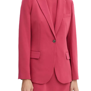Blazer Formal de Oficina para Mujer, Corte Entallado, Cierre de un Botón, Alta Calidad, Antiarrugas, Fabricante Mayorista OEM ODM - Product Image 4