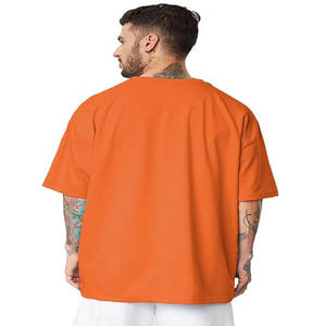 Camiseta de manga larga con gráfico lavado ácido para hombre con parche bordado desgastado de doble capa de algodón 100% personalizado - Product Image 1