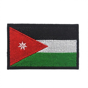 Patch brodé éco-responsable du drapeau national jordanien, thermocollant, pour chapeaux tactiques, sacs et vêtements – Vente en gros - Product Image 4
