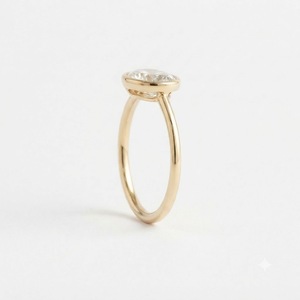 Bague de fiançailles, de mariage ou de promesse en diamant solitaire ovale de 7,7x5,7 mm, 1 carat, certifié IGI, qualité E, VVS, cultivé en laboratoire, collection Fine Jewelry VB-54SR7 - Product Image 3