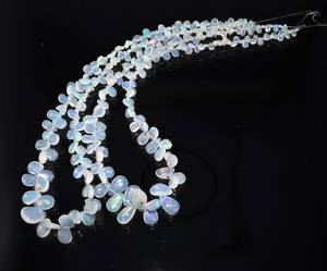 Cuentas de Ópalo Etíope Natural AAA, Forma de Pera Lisa, Hilo de 8 Pulgadas, Cuentas de Ópalo Welo Brillantes con Forma de Pera Lateral, Cuentas de Ópalo Natural de Alta Calidad - Product Image 6