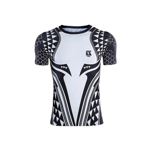 เสื้อแรชการ์ดแขนสั้นผู้ชาย แบบรัดรูป เสื้อว่ายน้ำแขนสั้น แห้งเร็ว - Product Image 1