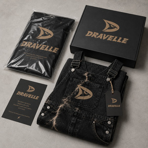 Overol Eléctrico de Mezclilla con Múltiples Bolsillos, Estilo Cargo, Unisex, Corte Regular, Casual, Lavado Intenso, Moda Urbana Grunge - Product Image 5