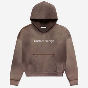 Sweat à capuche oversize vintage délavé à l'acide 460 GSM coupe classique homme femme hiver streetwear numérique décontracté pull à capuche mode - Product Image 1