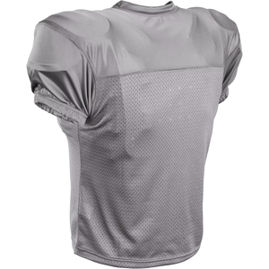 Camiseta de Fútbol Americano para Hombre, Cuello Redondo, Manga Corta, Malla de Poliéster Transpirable, Corte Regular, Color Gris Sólido, Ropa para Todas las Temporadas - Product Image 6