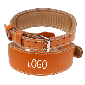 Customized High Quality Heavy Duty Strong Adjustable Leather Weightlifting <b>Belt</b> Buckle Closure Non-Slip for Gym Fitness Workout - Product Image 1