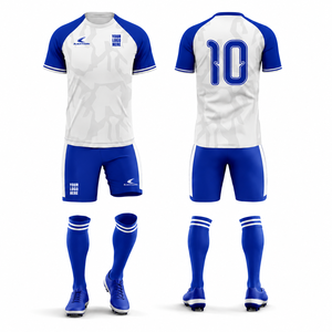 Conjunto de Camiseta de Fútbol Personalizada para Hombre, Blanca con Rayas Verdes, Manga Corta, Absorbe la Humedad, para Todas las Temporadas, Uniforme de Equipo para Adultos - Product Image 4