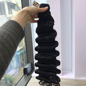 Venta al por mayor 100% de alta calidad Vietnamita Remy Hair Bundle Color Natural Deep Wave Doble Extensiones de cabello humano excelente - Product Image 3