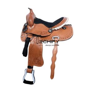 Silla de Montar de Cuero Resistente Estilo Vaquero Occidental, Equipo para Caballos, Accesorios para Caballos, Producto Ecuestre - Product Image 1