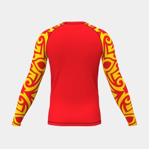 เสื้อรัดกล้ามเนื้อแขนยาวสีดำแดงใหม่ (ผ้ายืด/โพลีเอสเตอร์) - อุปกรณ์ฝึกซ้อม MMA แบบยูนิเซ็กซ์ที่เป็นมิตรกับสิ่งแวดล้อมเพื่อประสบการณ์การต่อสู้ขั้นสูงสุด - Product Image 2