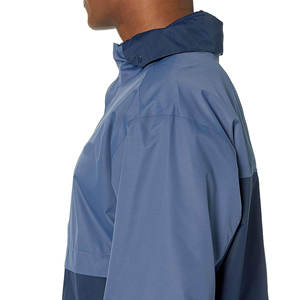 Hooded Color Blocking Windbreaker Jacket Men Waterproof Polyester Casual Outdoor Puffer Coat with Zipper Closure Regular Fit - Product Image 6