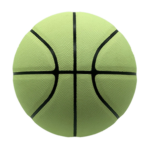 Ballon de basketball vert personnalisé avec logo, taille officielle 7, en cuir PU, pour entraînement en extérieur et intérieur, équipement sportif, fournisseur OEM d'usine, haut de gamme - Product Image 1