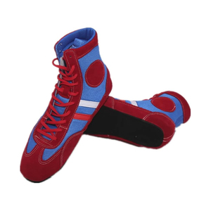 Chaussures de combat respirantes et durables en cuir, fabriquées par un fabricant OEM professionnel, pour hommes et femmes, karaté, sambo, lutte. - Product Image 1