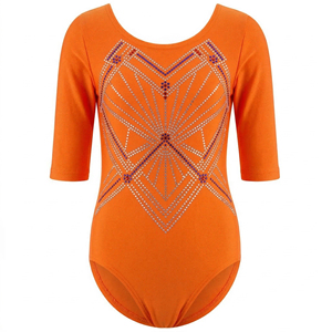 Nuevo Diseño de Leotardos de Animadoras de Manga Corta para Niñas, Personalizados para Entrenamiento de Baile, Servicio OEM, Poliéster de Alta Calidad - Product Image 1