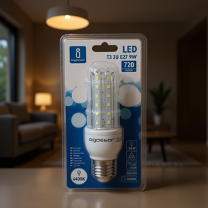 Lampadina LED Digostar T3 3u E27 9w 6400k Luce bianca fredda a risparmio energetico - Product Image 3