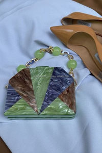 Bolso de mano de resina de moda de la mejor calidad, estuche rígido único para discotecas y eventos de gala de proveedor indio - Product Image 2