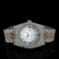 Montre-bracelet mécanique en acier inoxydable de qualité supérieure avec chiffres romains et diamants, boîtier durable, design scintillant, unisexe, décontractée, pour les soirées